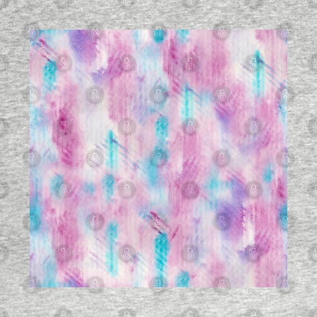 sporty watercolor texture pink and turquoise by nobelbunt